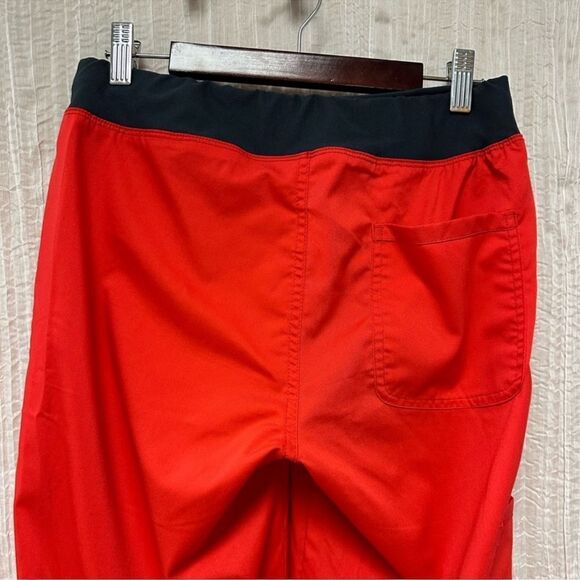 CHEROKEE XS RED GRAY 4 Pocket Straight Leg Scrub Bottom Cargo NWOT - Picture 5 of 13